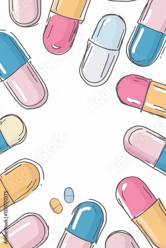 The Evolution of Pharmaceuticals: A Thoughtful Hand-Drawn Representation of Capsules, Remedies, and the Role of Prescription Drugs in Global Healthcare