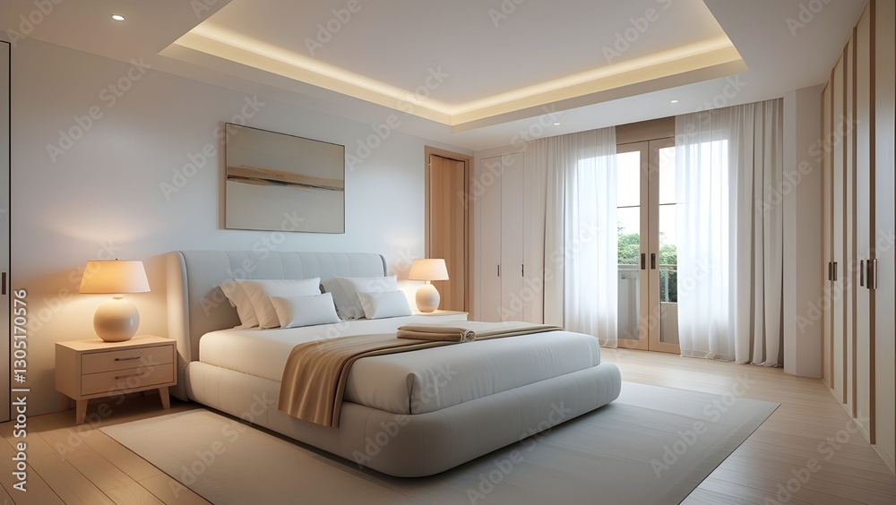 Master Bedroom in a Minimalist Modern Residence: Elegance and Simplicity Master Bedroom in a Minimalist Modern Residence: Elegance and Simplicity