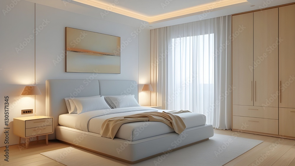 Master Bedroom in a Minimalist Modern Residence: Elegance and Simplicity Master Bedroom in a Minimalist Modern Residence: Elegance and Simplicity