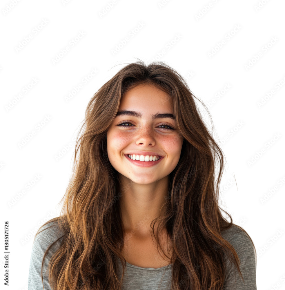 Joyful brunette woman laughing outdoors isolated on transparent background png Joyful brunette woman laughing outdoors isolated on transparent background png