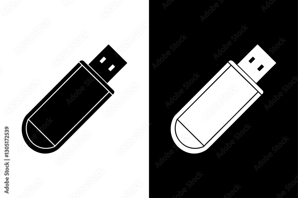 Portable Memory Stick Silhouette Clean Vector for Data Storage Themes. Portable Memory Stick Silhouette Clean Vector for Data Storage Themes.