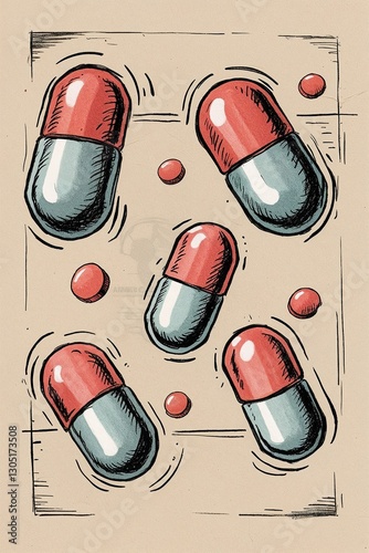 The Art of Prescription Medicine: Hand-Drawn Illustrations of Pills, Capsules, and Scientific Formulas That Have Shaped the World of Pharmacy and Modern Healthcare