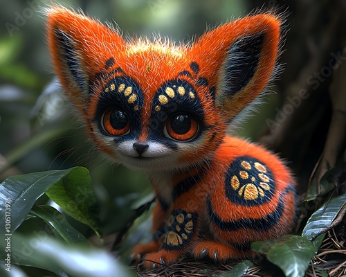 Orange Fantasy Fox Kit in Jungle