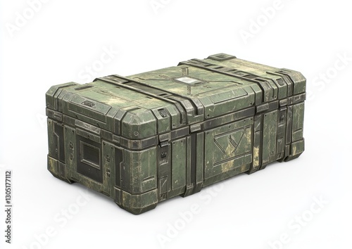 Military Cargo Crate Isolated photo