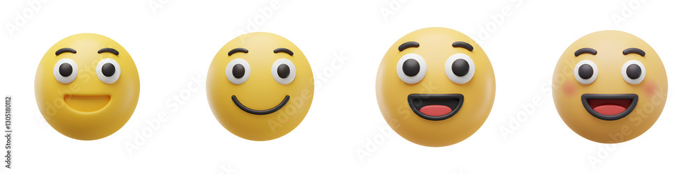 Simple Happy Face Icon with Smiling Expression and Round Eyes for Positive Emotions Simple Happy Face Icon with Smiling Expression and Round Eyes for Positive Emotions