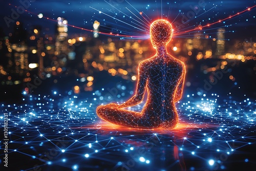 Cityscape Meditation Digital Aura