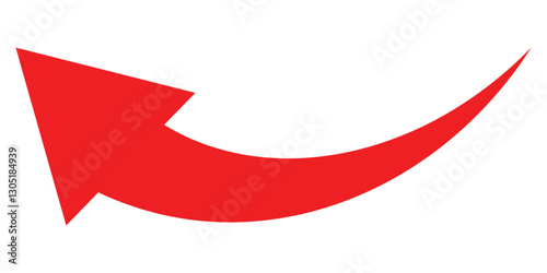 Free Download Red Curved Arrow Icon, Direction Symbol - GFXLoad
