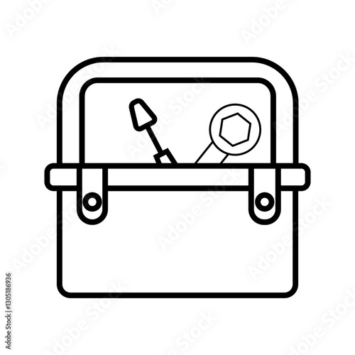 Toolbox icon symbol vector illustration isolated on white background