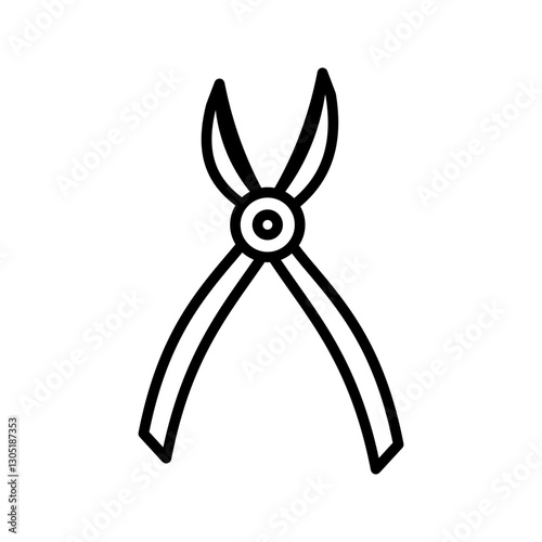 Plumber pliers icon vector illustration vector illustration, pictogram isolated on white background. color editable