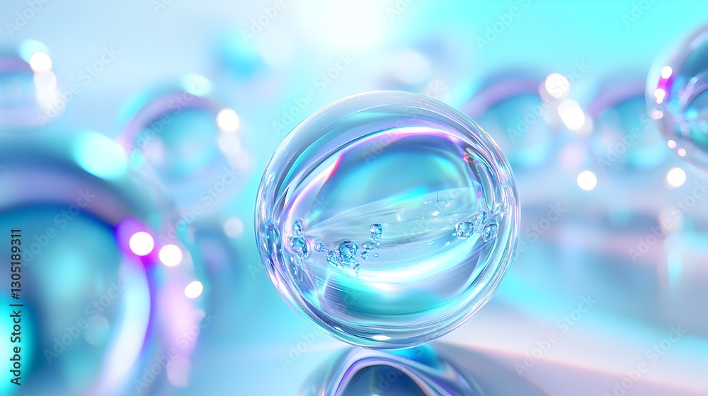 A blue wave with a bright light shining on it A blue wave with a bright light shining on it