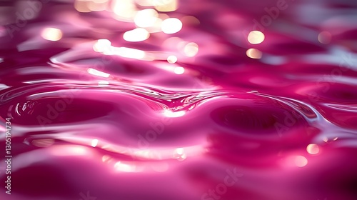 Pink Liquid Surface Shimmering Lights