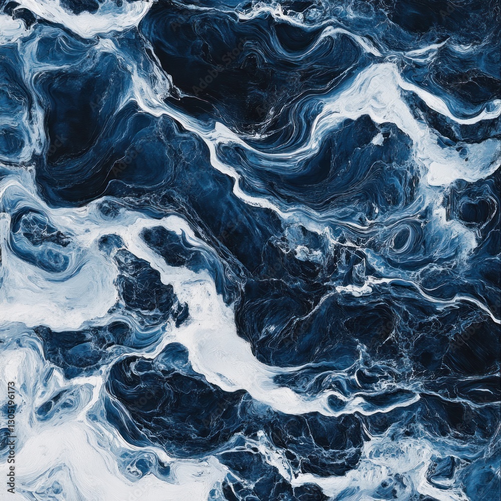 Abstract fluid art with swirling dark blue and white patterns. Abstract fluid art with swirling dark blue and white patterns.