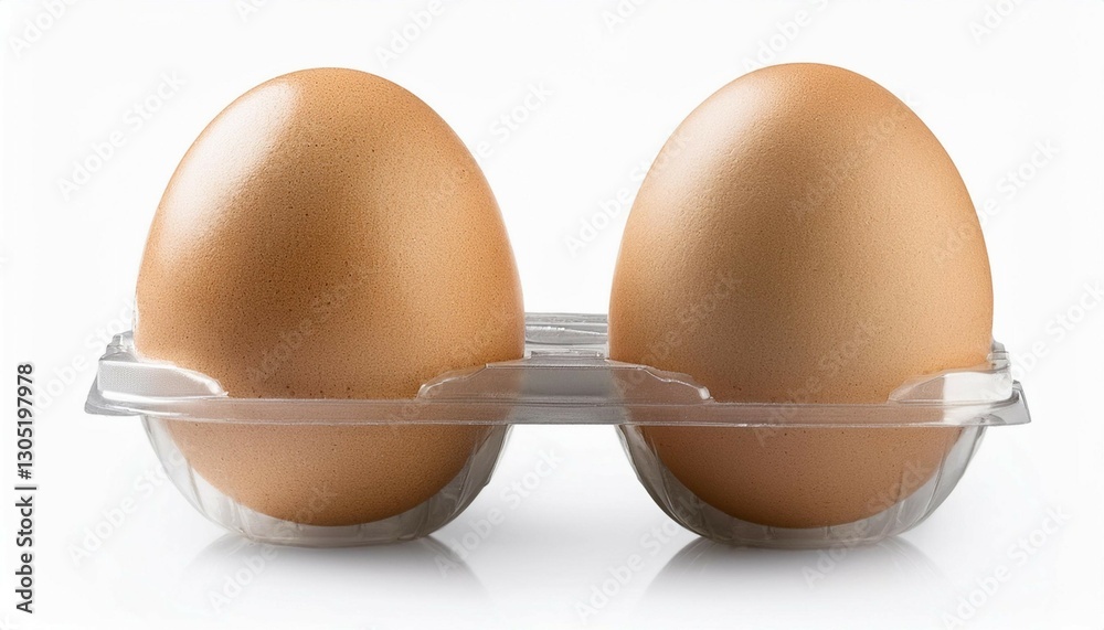 two egg containers isolated on white background two egg containers isolated on white background