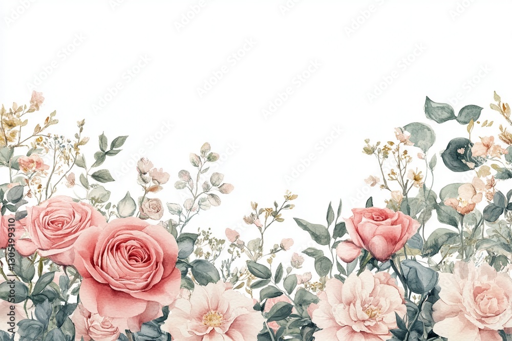 Fototapeta premium Many different coloring flowers in the summer isolated on white background