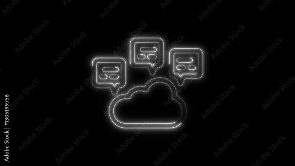 Glowing neon aspirations icon isolated on black background. HD Video motion graphic animation icon Glowing neon aspirations icon isolated on black background. HD Video motion graphic animation icon