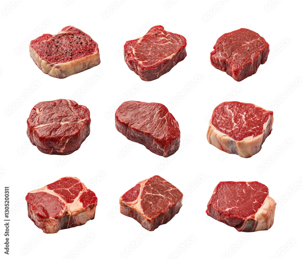 Culinary delights perfect steak isolated on transparent background png