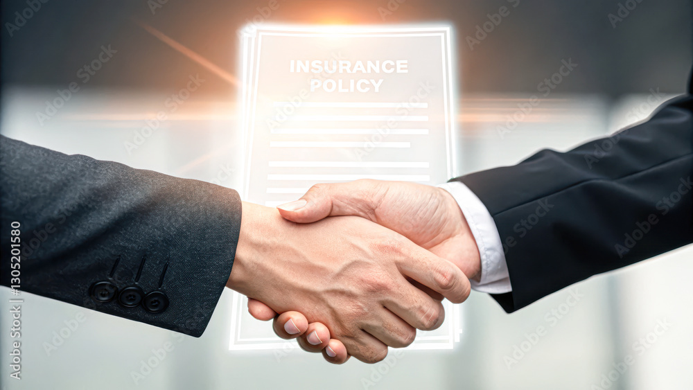 Obraz premium Insurance policy signing event office environment financial risk management