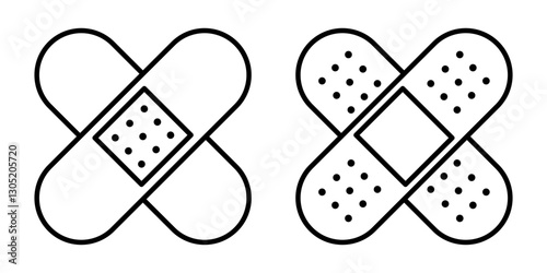 Medical patch plaster icon symbol 