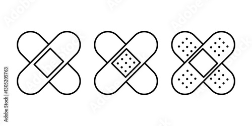 Medical patch plaster icon symbol 