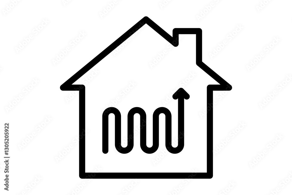 House heating icon simple design House heating icon simple design