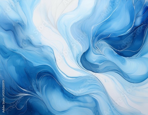 soft light blue and white watercolor marble texture background