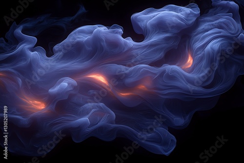 Ethereal Smoke Streams in Dark Space
