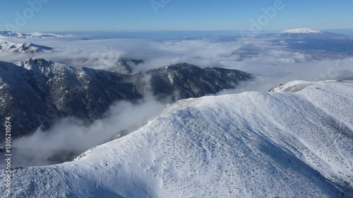 Wallpaper Mural Amazing Aerial Winter view of Rila mountain near Musala peak, Bulgaria Torontodigital.ca