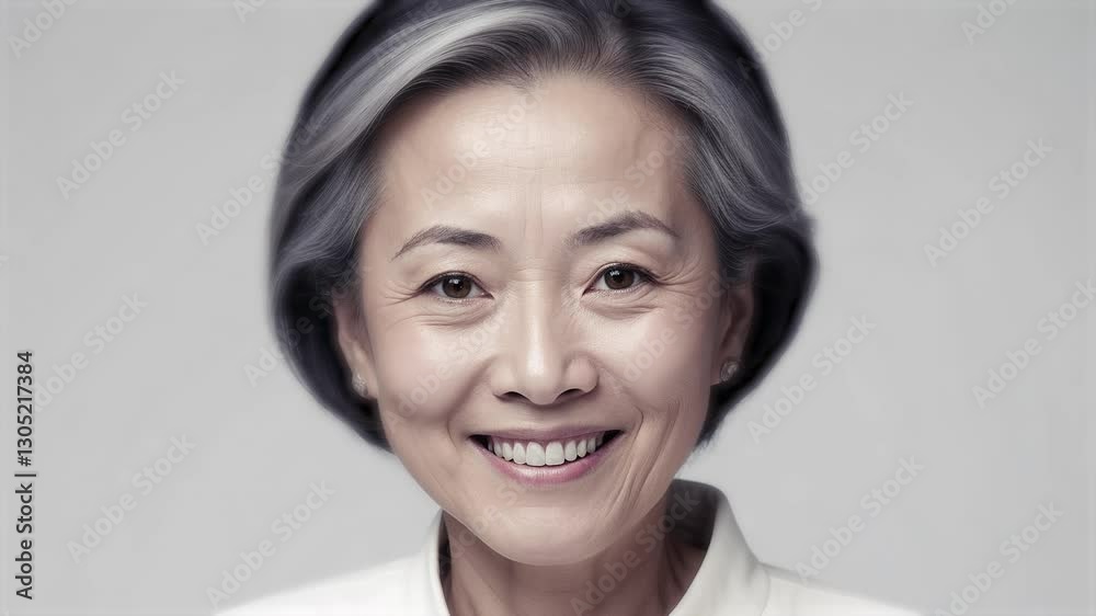 Diverse group of elderly people smiling in headshots on neutral background Diverse group of elderly people smiling in headshots on neutral background