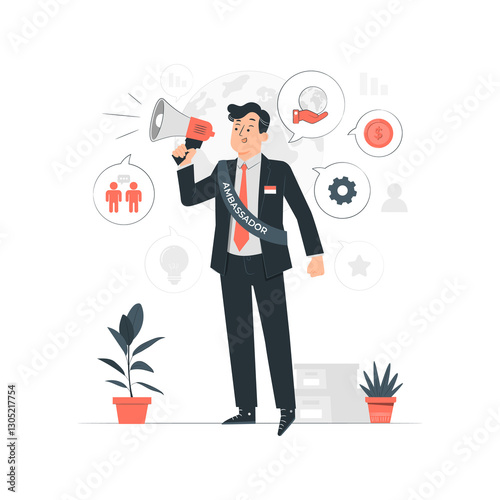 Ambassador Flat Illustrations