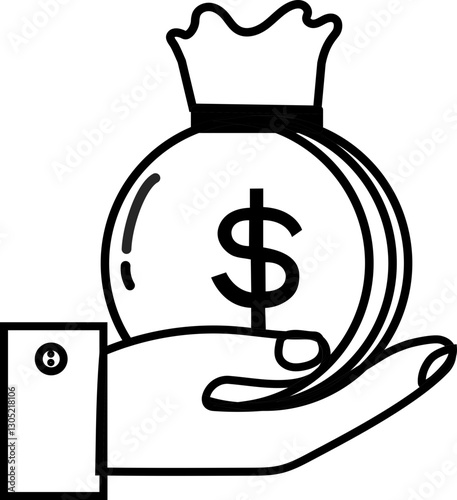 Icon bag of money