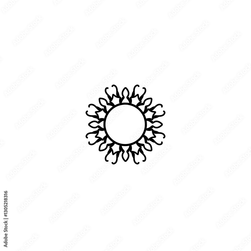 Fototapeta premium Vintage Circle Mandala Frame