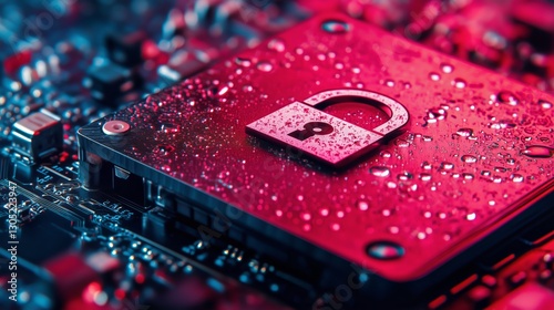 Circuit Board Showcasing Advanced Technology With Glowing Elements in an Abst...
