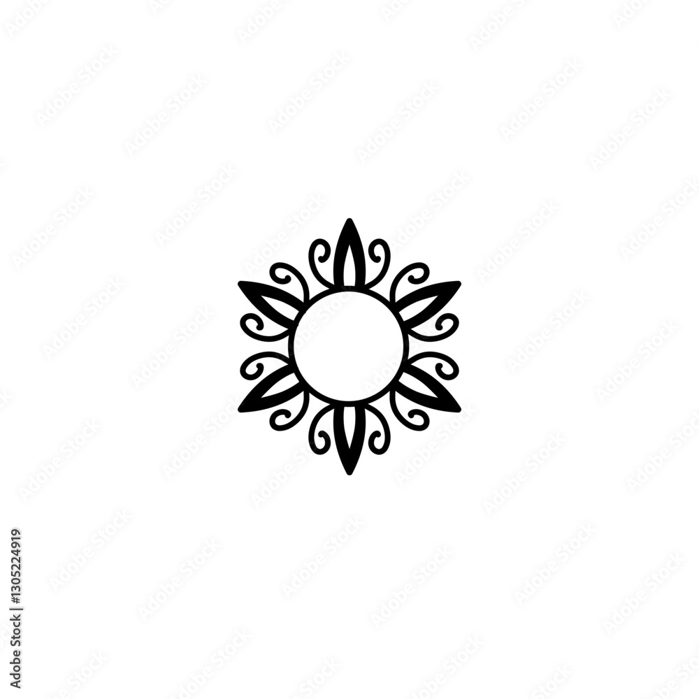 Naklejka premium Vintage Circle Mandala Frame