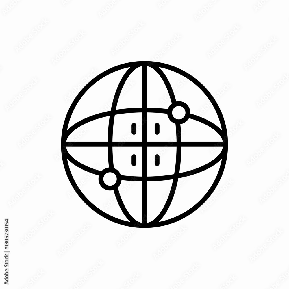 Global internet world icon vector sign Global internet world icon vector sign