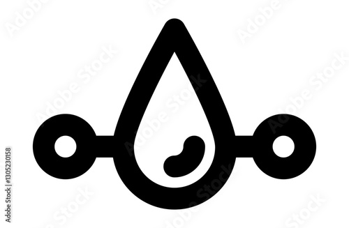 icon a lipid molecule with a fat drop representing biochemistry nutrition and dietary fats.