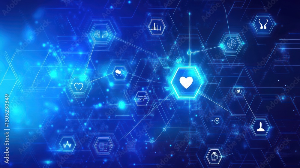 Obraz premium Abstract medical technology network (2)