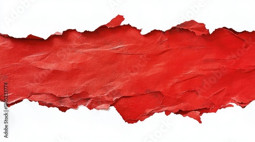 Wallpaper Mural Torn Red Paper Texture Isolated on a White Background, Ideal for Creative Projects, Backgrounds, and Graphic Design Needs Torontodigital.ca