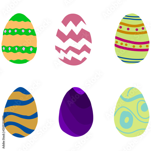 Decorative Easter eggs. hand drawn easter eggs.