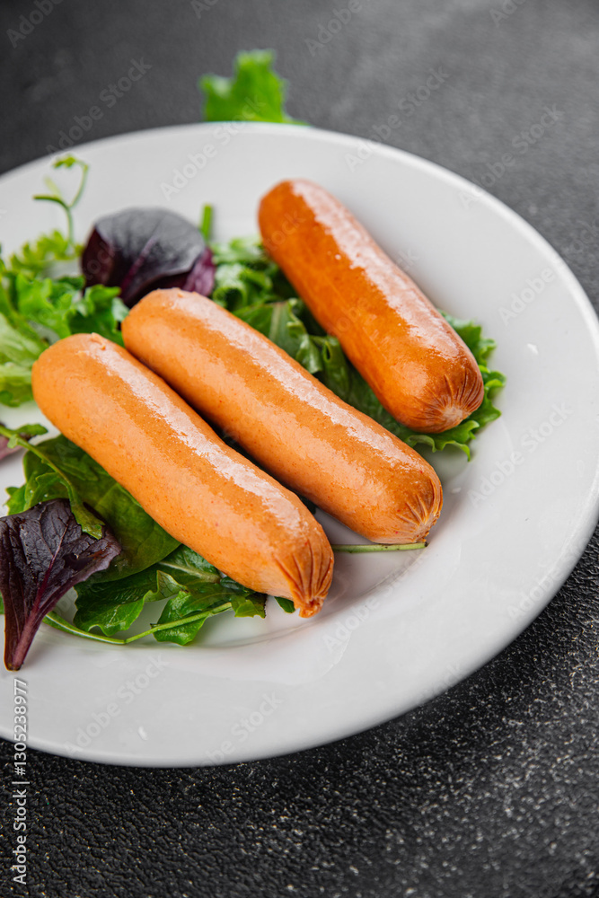 Sausages meat tasty fresh delicious gourmet food background table rustic food top view copy space Sausages meat tasty fresh delicious gourmet food background table rustic food top view copy space