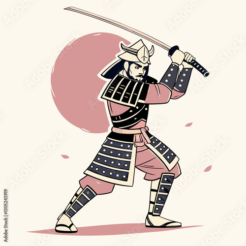 a samurai holding a sword and using samurai armor