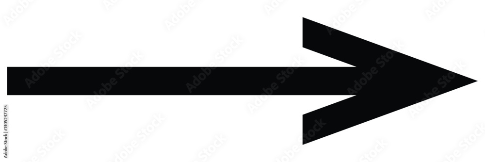 Long arrow icon. Flat style arrow symbol. Black horizontal straight arrow. Vector long arrow icon. Long arrow icon. Flat style arrow symbol. Black horizontal straight arrow. Vector long arrow icon.