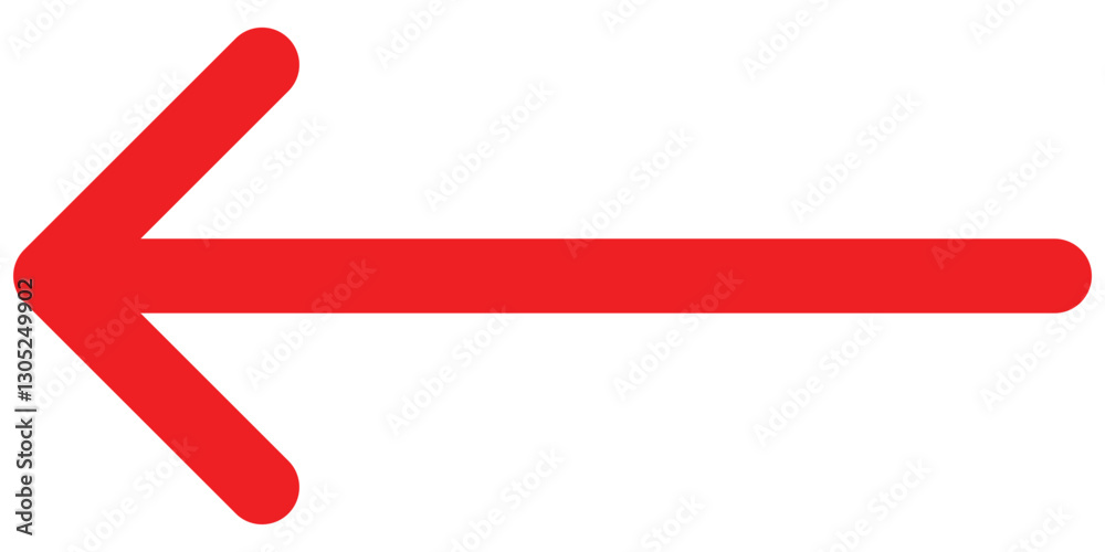 Long red arrow icon vector. Arrow shape element. Bold arrow icon. Large size red long arrow. Vector illustration. EPS 10 Long red arrow icon vector. Arrow shape element. Bold arrow icon. Large size red long arrow. Vector illustration. EPS 10