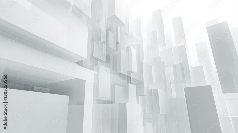 Abstract white architectural design, perspective, modern. Possible use for architecture, design, and interior design Abstract white architectural design, perspective, modern. Possible use for architecture, design, and interior design