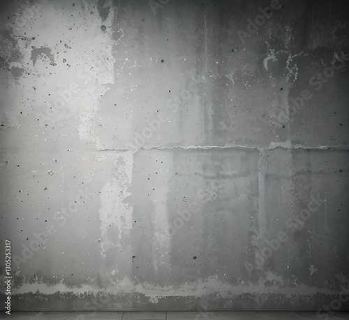 Gray metal wall texture background, suitable for Halloween theme background, old cracks in cement, dusty old film effect texture, horror concrete imitation facade wall, generative AI