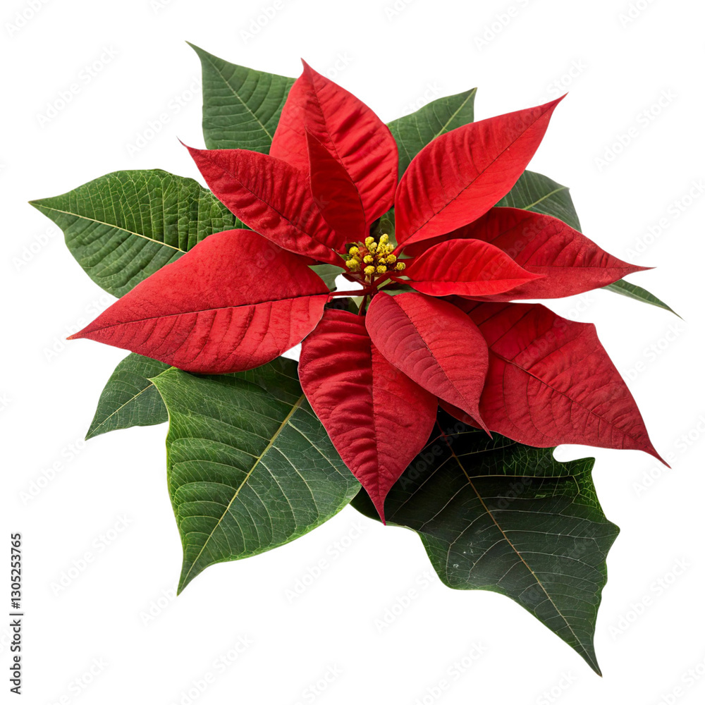Poinsettia flower isolated on a transparent background Poinsettia flower isolated on a transparent background