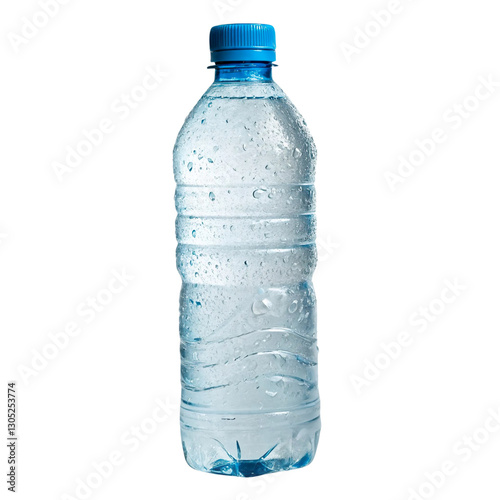 Plastic water bottle isolated on a transparent background