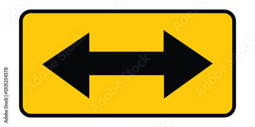 Choice a direction using the road metaphor and highway sign with a fork shaped traffic sign vector on white background