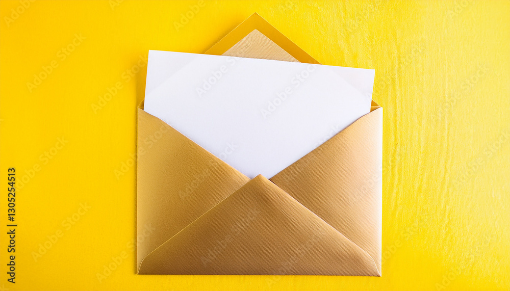 Shot from above of open envelope with empty card. Perfect for a customizable mock-up. Top view. Shot from above of open envelope with empty card. Perfect for a customizable mock-up. Top view.