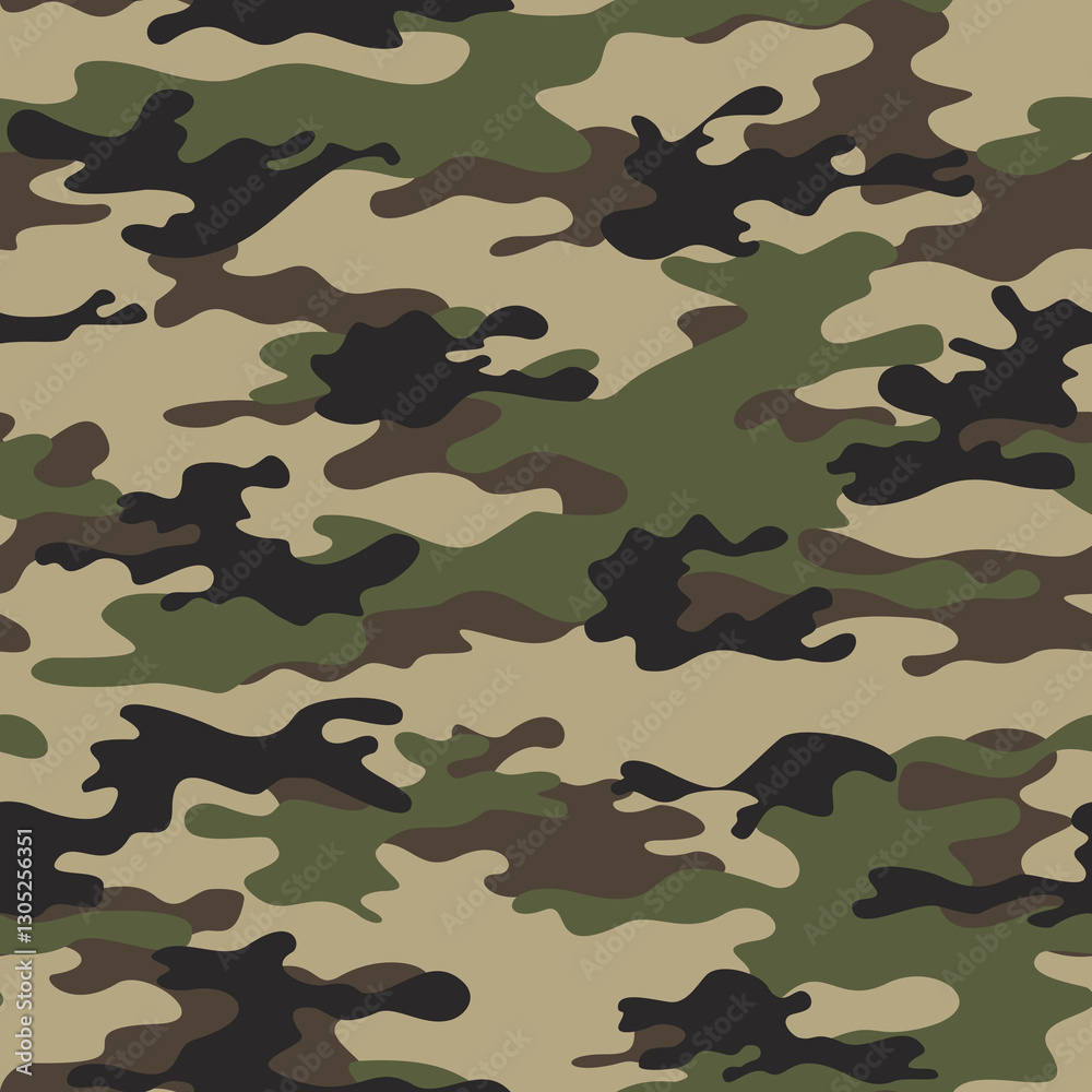 Fototapeta premium camouflage military background, seamless vector texture, fashion design for print