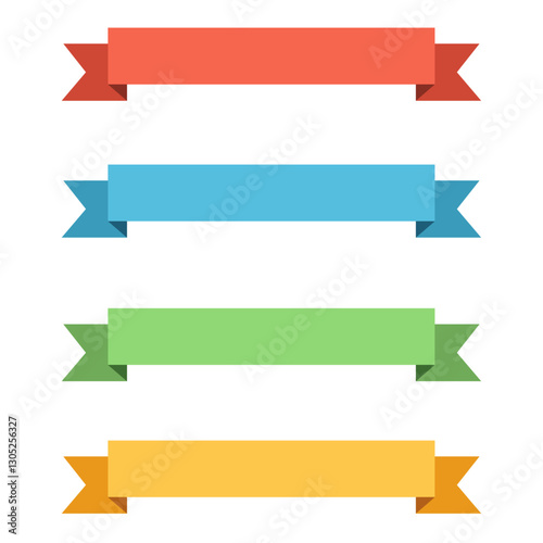 Colorful Ribbon Banners Vector Design